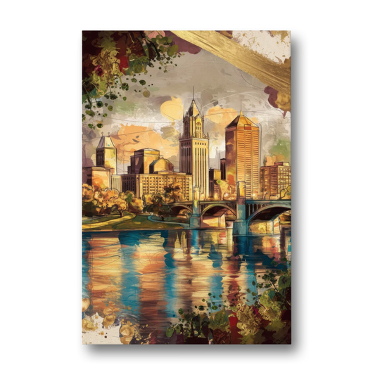 Columbus Historic Landmarks - Canvas Wall Art - Front