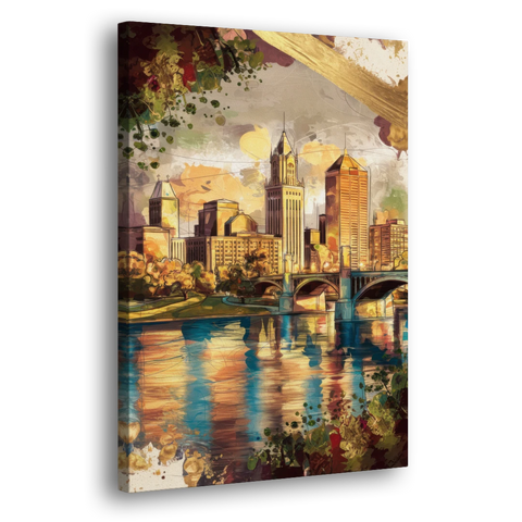 Columbus Historic Landmarks - Canvas Wall Art - Side