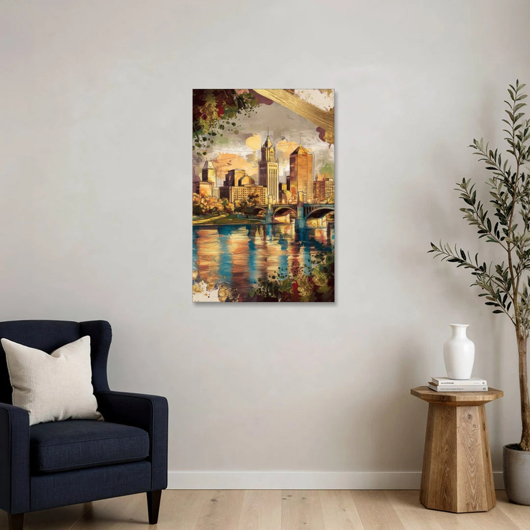 Columbus Historic Landmarks - Canvas Wall Art - Sofa - 24x36