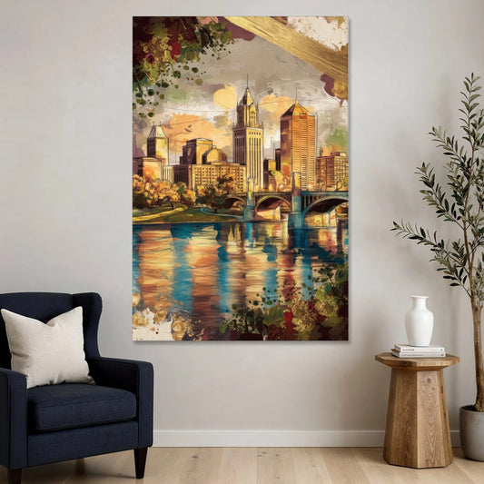 Columbus Historic Landmarks - Canvas Wall Art - Sofa - 40x60