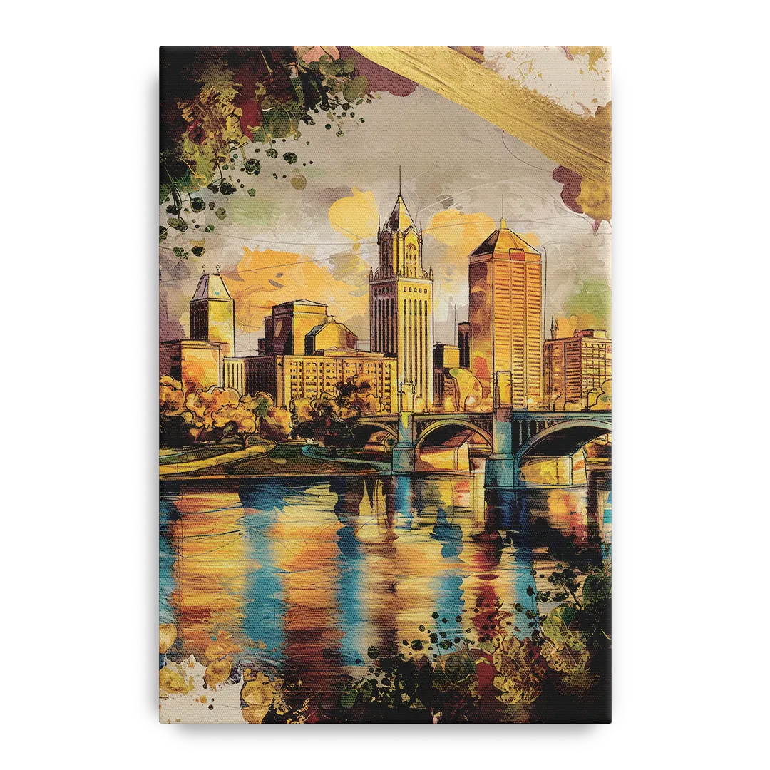 Columbus Historic Landmarks Front - Canvas Wall Art