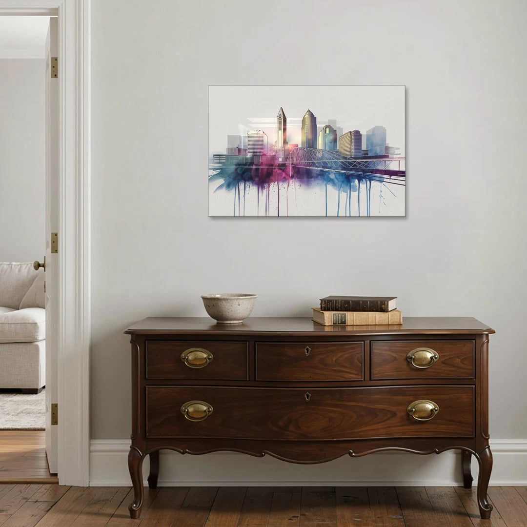 Columbus Ohio Skyline - Canvas Wall Art - Coffee Table - 36x24