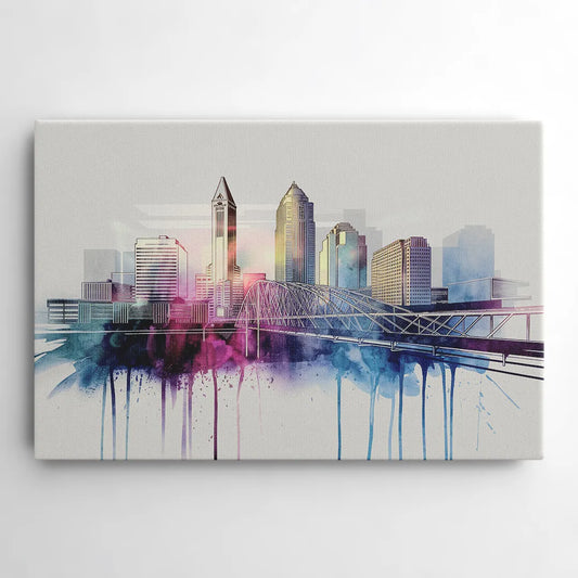 Columbus Ohio Skyline - Canvas Wall Art