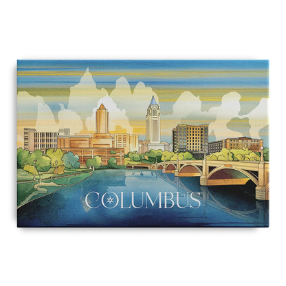 Columbus Urban Charm Front - Canvas Wall Art