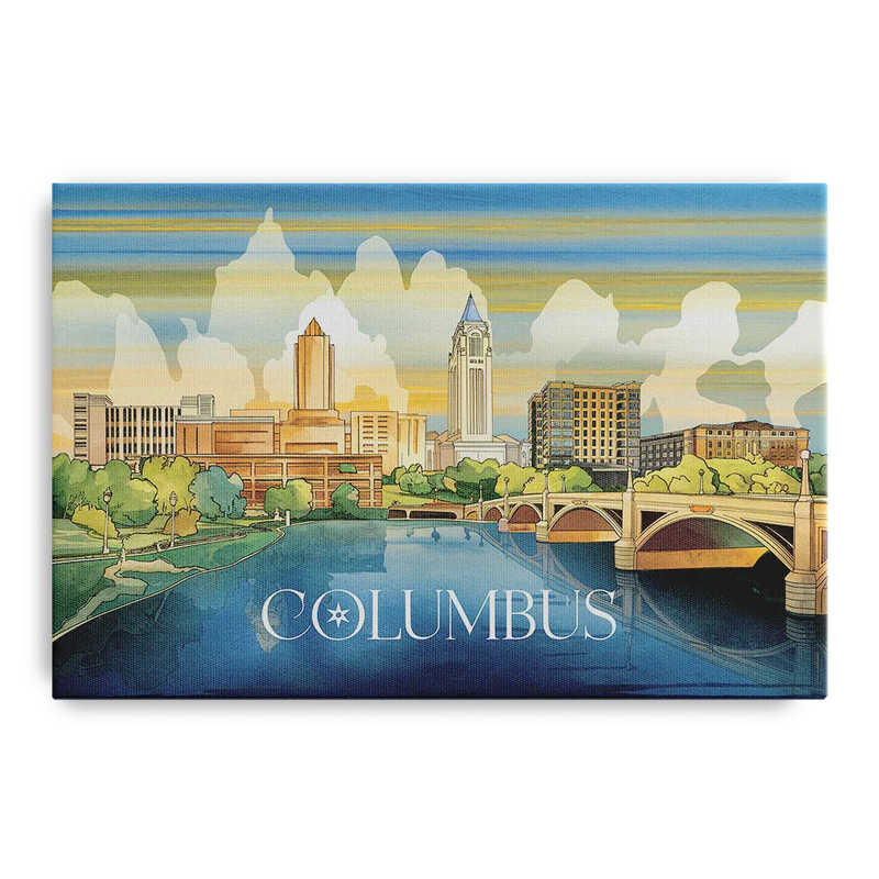 Columbus Urban Charm Front - Canvas Wall Art