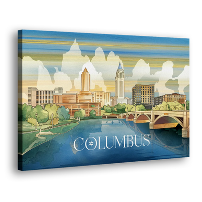 Columbus Urban Charm Side - Canvas Wall Art