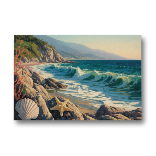 Conchas Chinas Coastline - Canvas Wall Art - Front