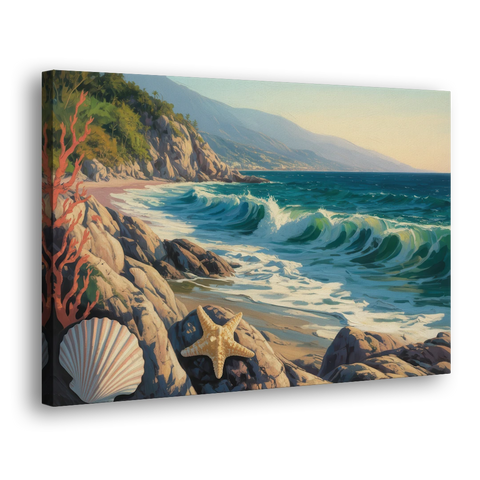 Conchas Chinas Coastline - Canvas Wall Art - Side