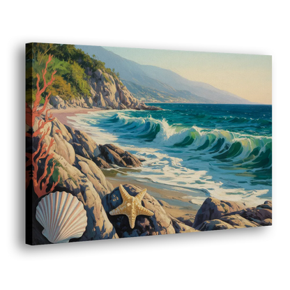 Conchas Chinas Coastline Side - Canvas Wall Art
