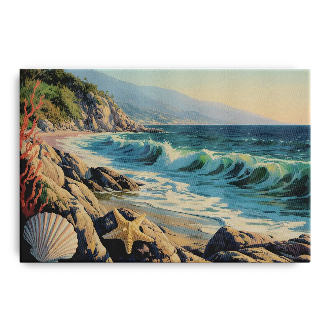 Conchas Chinas Coastline Front - Canvas Wall Art