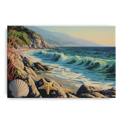 Conchas Chinas Coastline Front - Canvas Wall Art