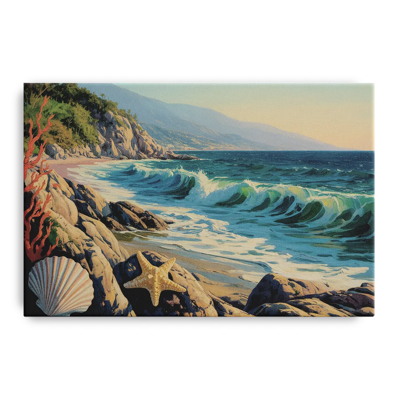 Conchas Chinas Coastline Front - Canvas Wall Art