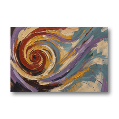 Contemporary Abstract Crimson Vortex - Canvas Wall Art - Front