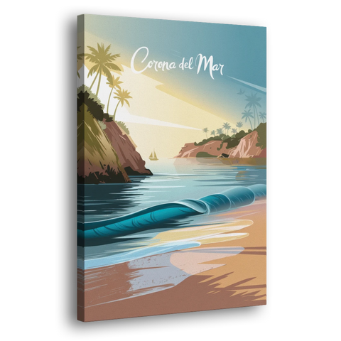 Corona Beach Vibes - Canvas Wall Art - Side