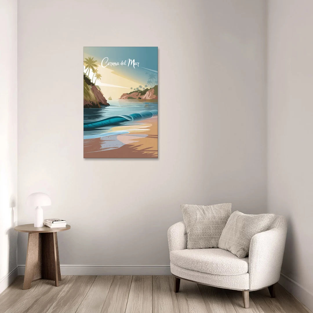 Corona Beach Vibes - Canvas Wall Art - Sofa - 24x36