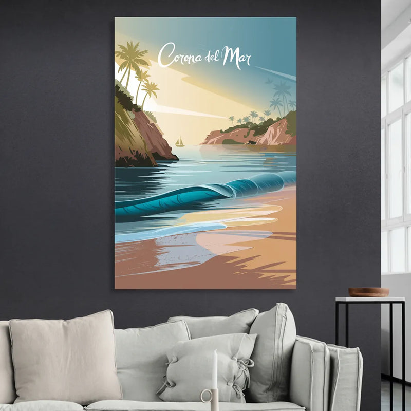 Corona Beach Vibes Sitting Room - Canvas Wall Art