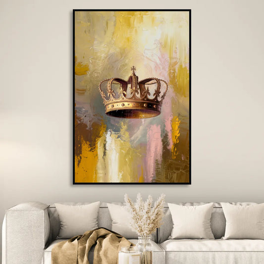 Corona Golden Hour Living Room - Black Canvas Wall Art