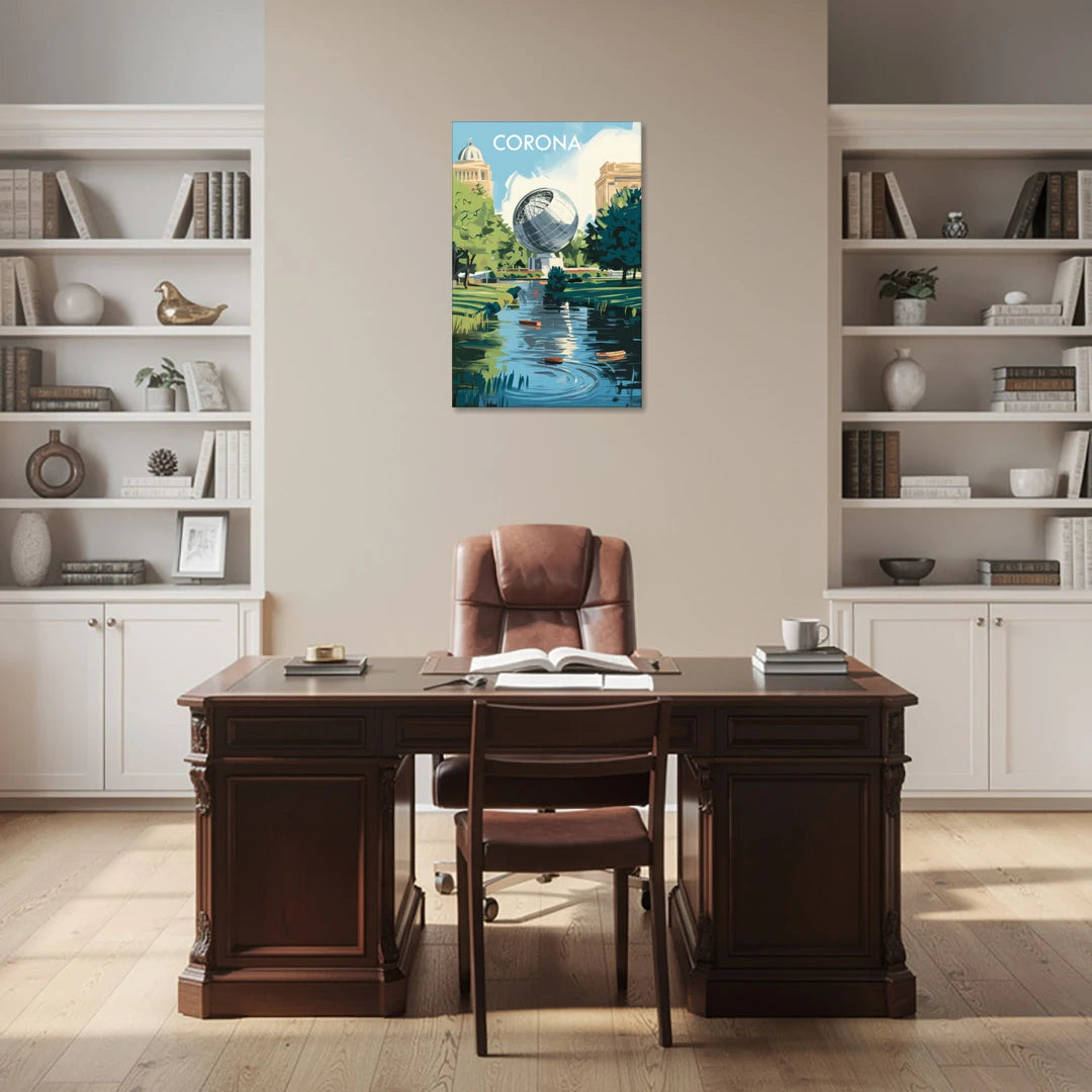 Corona Historic Landmarks - Canvas Wall Art - Office - 24x36