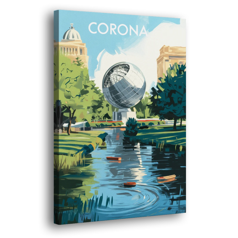 Corona Historic Landmarks - Canvas Wall Art - Side