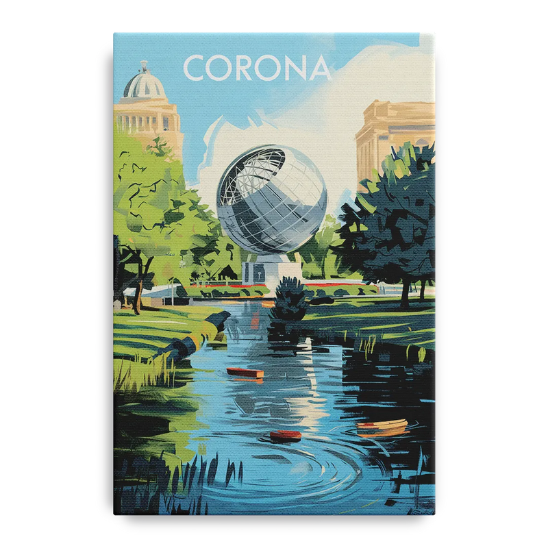 Corona Historic Landmarks Front - Canvas Wall Art