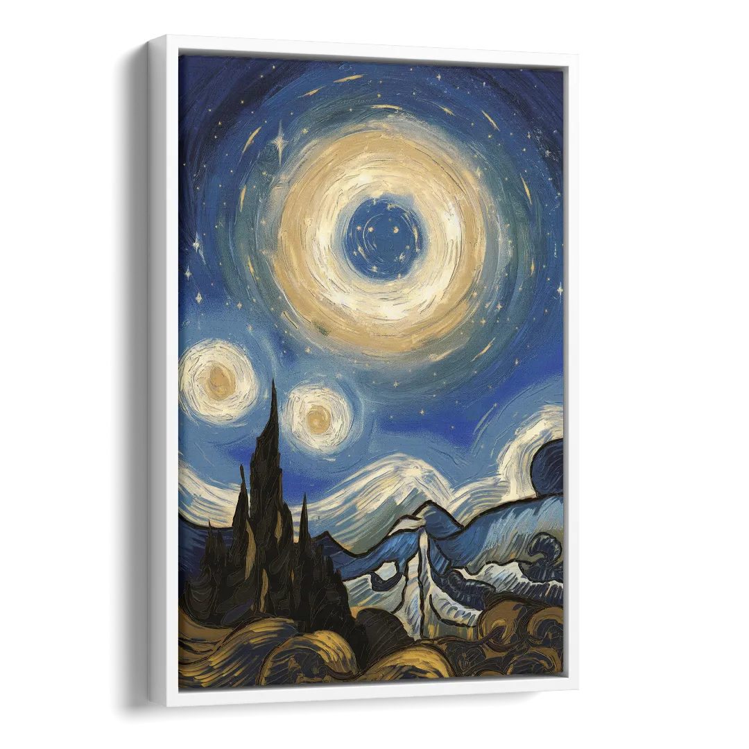 Corona Nightscape Glow Side - White Canvas Wall Art