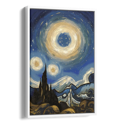 Corona Nightscape Glow Side - White Canvas Wall Art