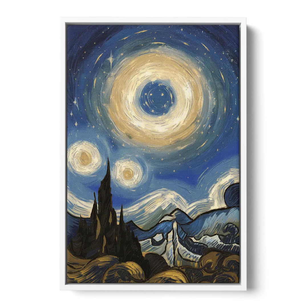 Corona Nightscape Glow Front - White Canvas Wall Art