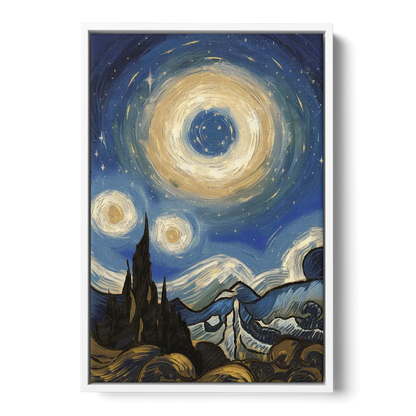 Corona Nightscape Glow Front - White Canvas Wall Art