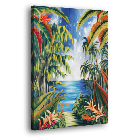 Corona Palm Tree Paradise - Canvas Wall Art - Side