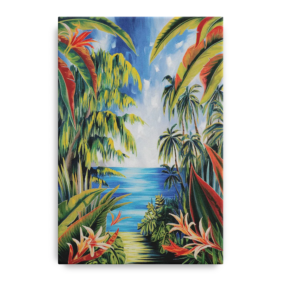 Corona Palm Tree Paradise Front - Canvas Wall Art