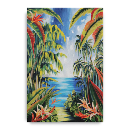 Corona Palm Tree Paradise Front - Canvas Wall Art