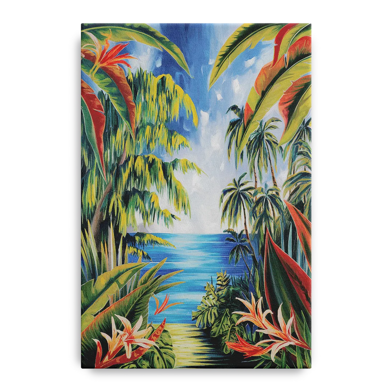 Corona Palm Tree Paradise Front - Canvas Wall Art