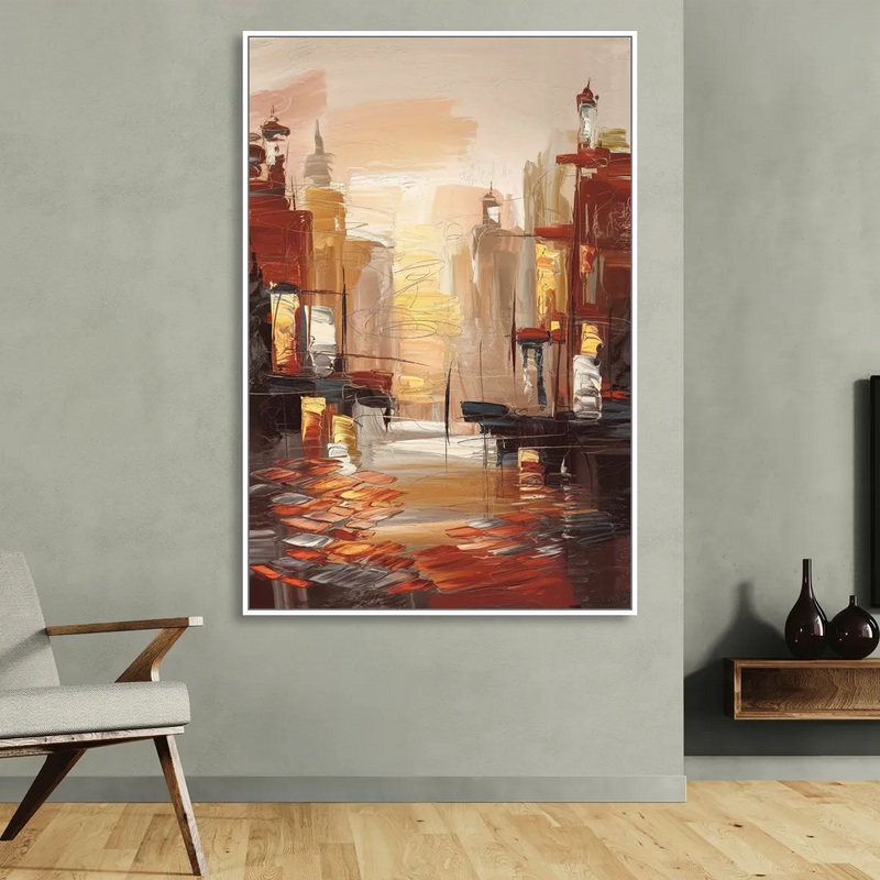 Corona Serene Landscape Sitting Room - White Canvas Wall Art