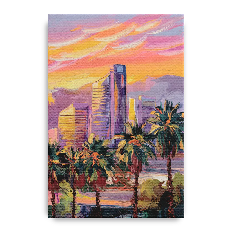 Corona Skyline Sunset Front - Canvas Wall Art