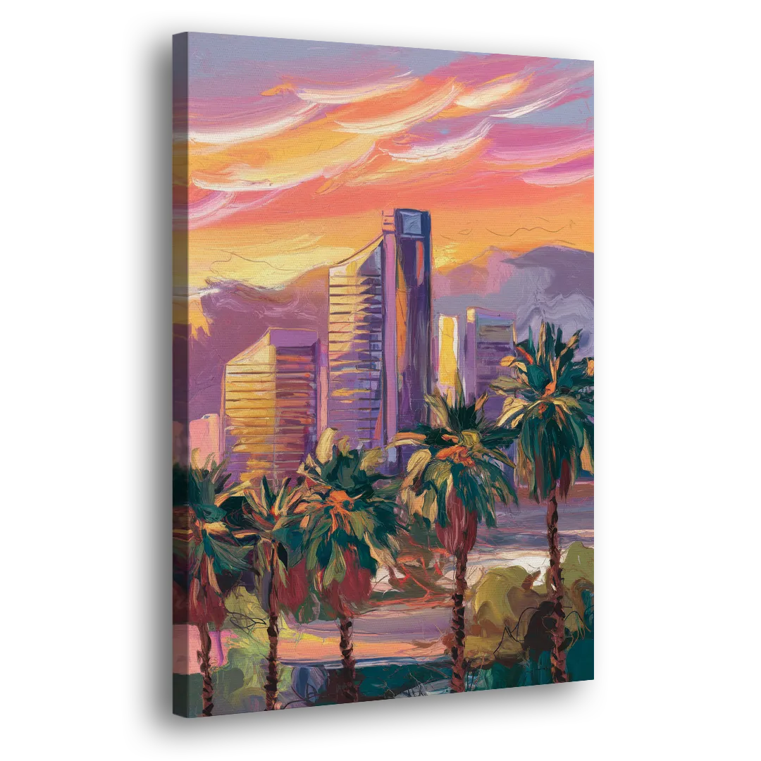 Corona Skyline Sunset Side - Canvas Wall Art