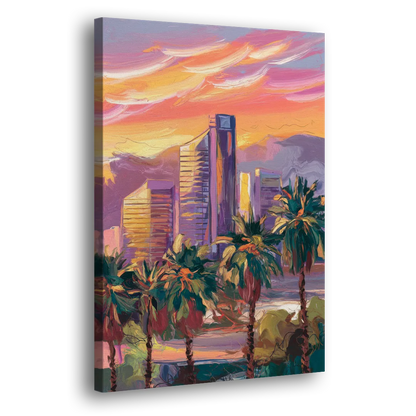 Corona Skyline Sunset Side - Canvas Wall Art