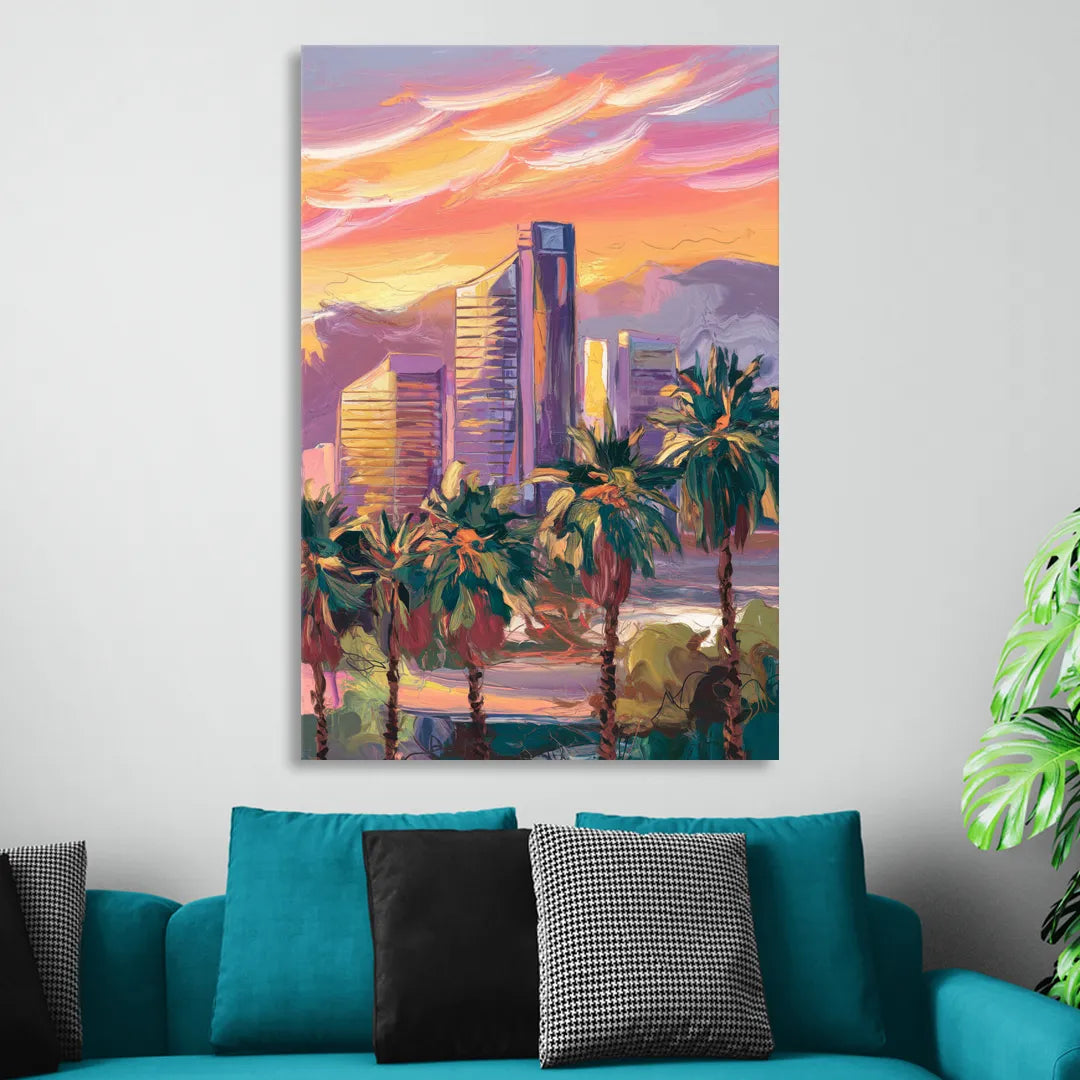 Corona Skyline Sunset Sitting Room - Canvas Wall Art