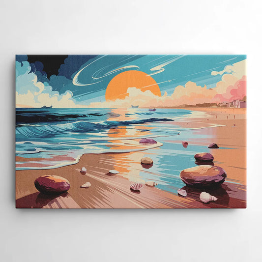 Corpus Christi Beach Sunset - Canvas Wall Art