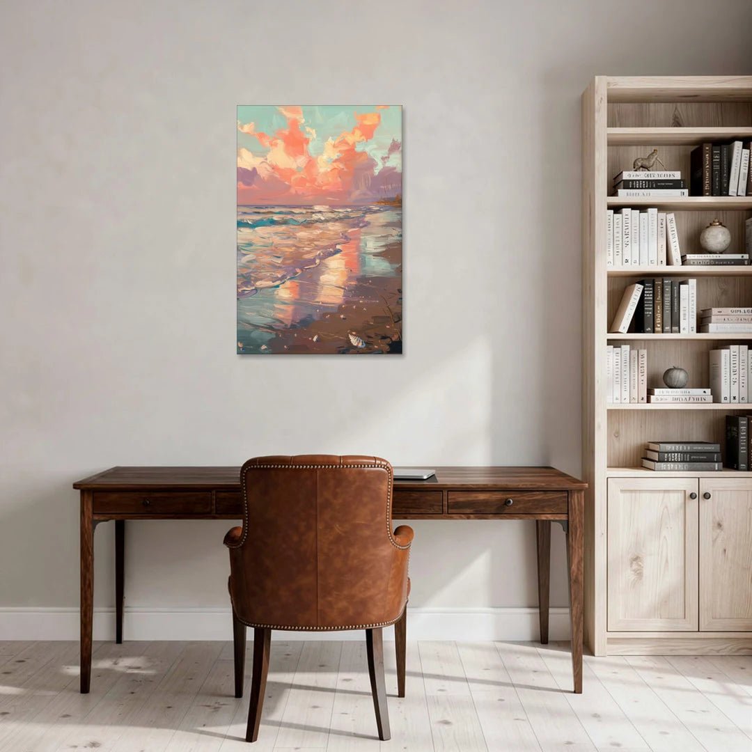 Corpus Christi Coastal Sunrise - Canvas Wall Art - Office - 24x36