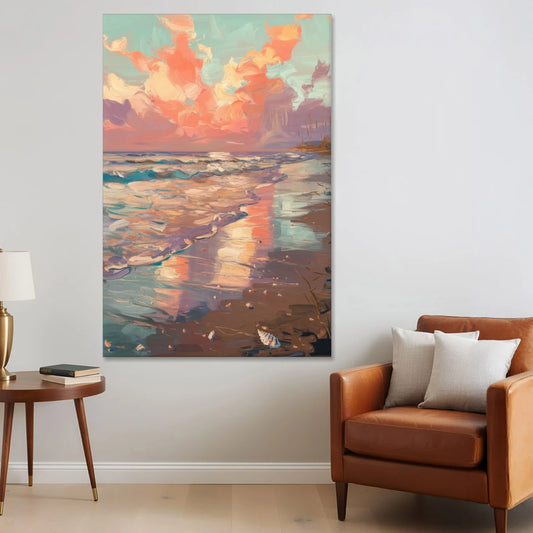 Corpus Christi Coastal Sunrise - Canvas Wall Art - Sofa - 40x60