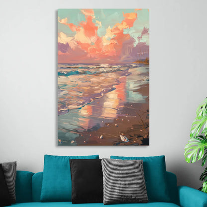 Corpus Christi Coastal Sunrise Living Room - Canvas Wall Art