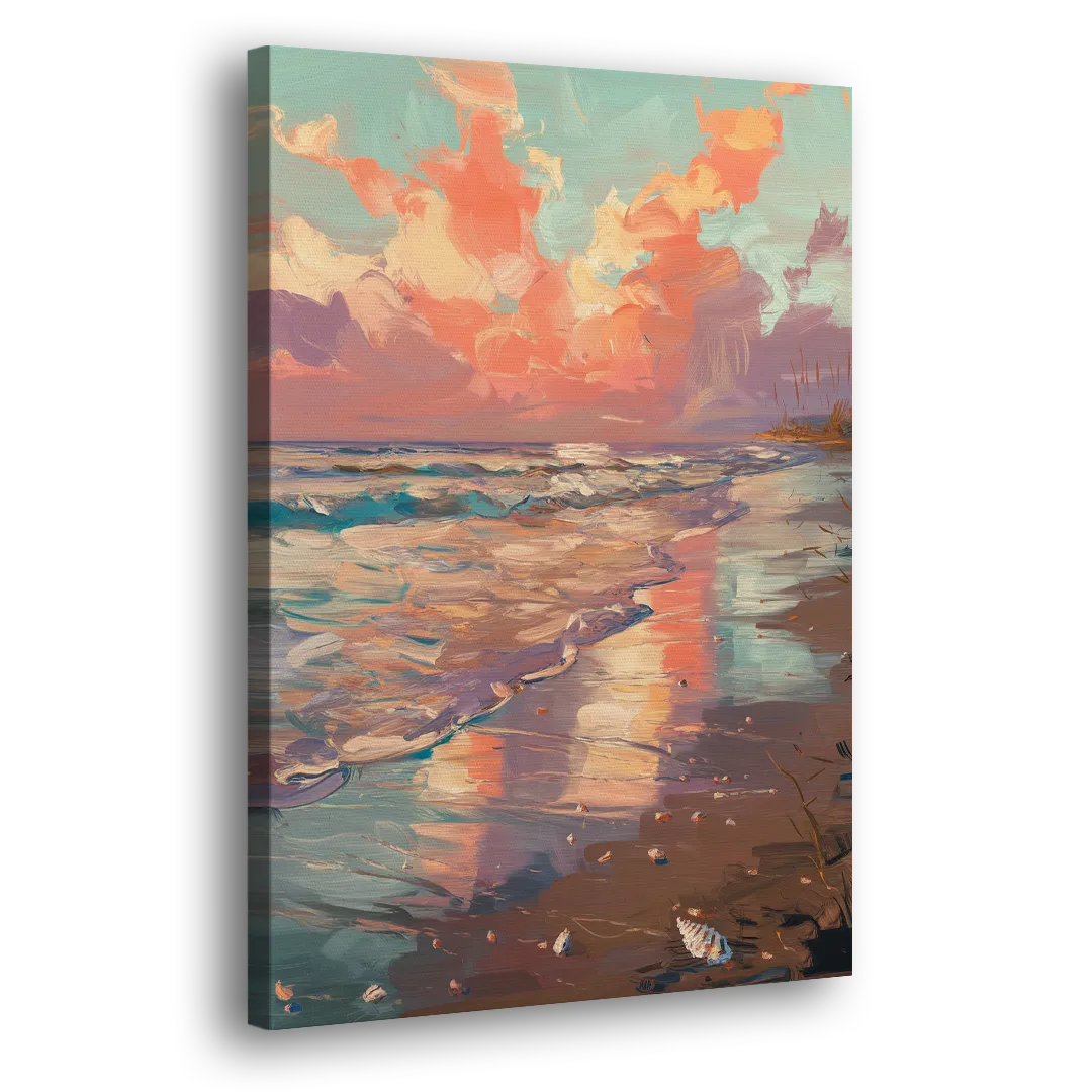 Corpus Christi Coastal Sunrise Side - Canvas Wall Art