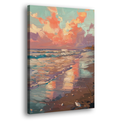 Corpus Christi Coastal Sunrise Side - Canvas Wall Art