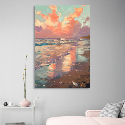 Corpus Christi Coastal Sunrise Sitting Room - Canvas Wall Art