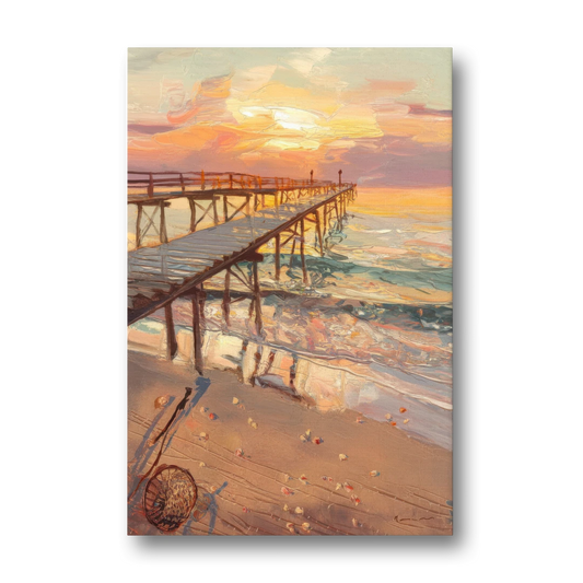 Corpus Christi Fishing Pier - Canvas Wall Art - Front