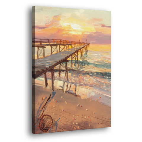 Corpus Christi Fishing Pier - Canvas Wall Art - Side
