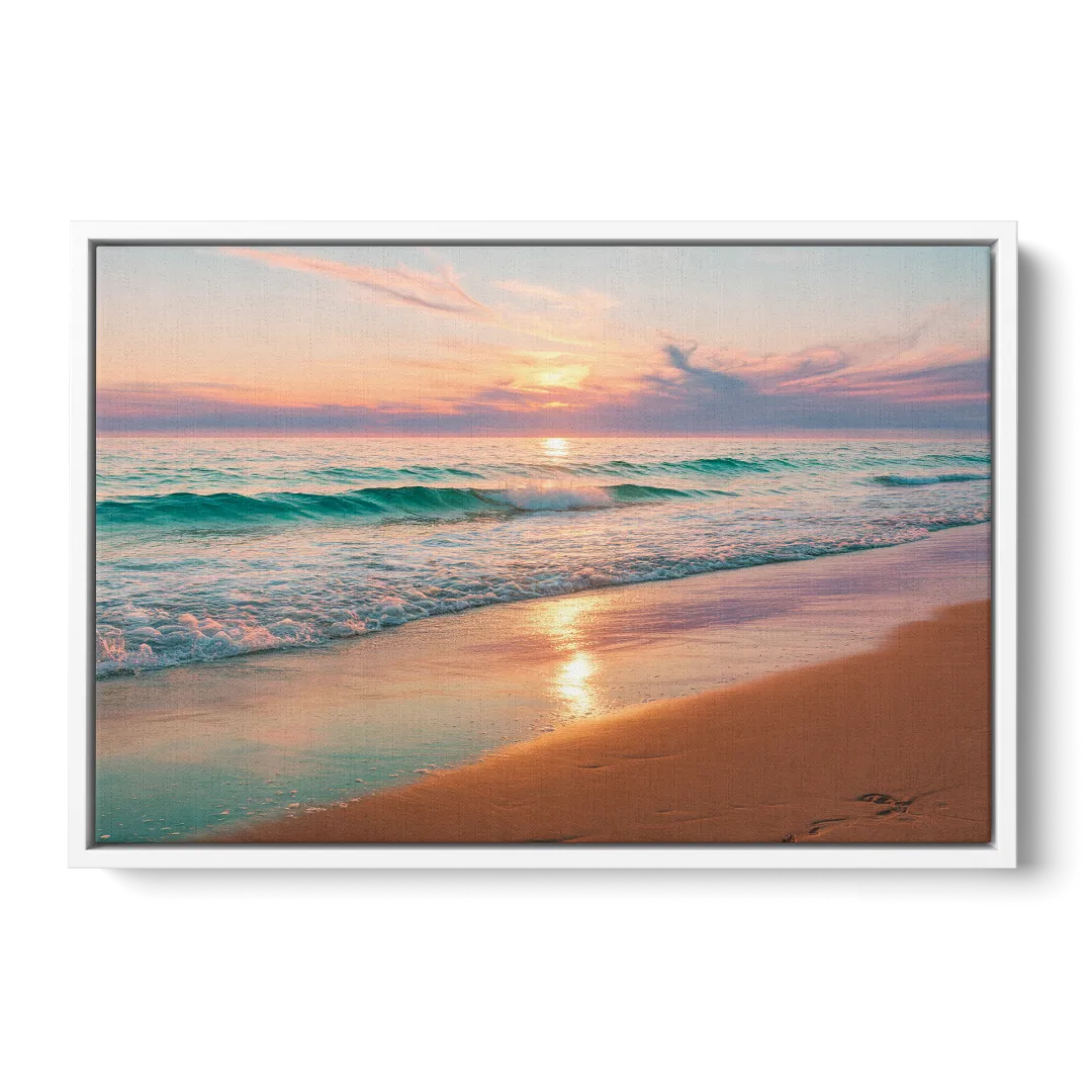 Corpus Christi Padre Island Front - White Canvas Wall Art