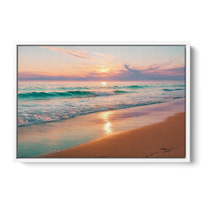 Corpus Christi Padre Island Front - White Canvas Wall Art