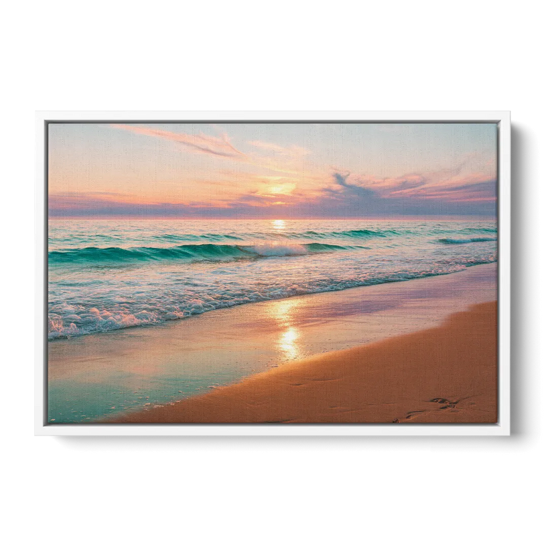 Corpus Christi Padre Island Front - White Canvas Wall Art