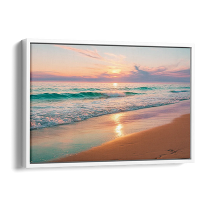 Corpus Christi Padre Island Side - White Canvas Wall Art